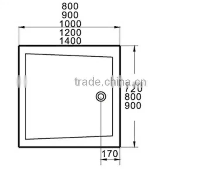 SUNZOOM upc shower base,bathroom shower base,custom acrylic shower base
