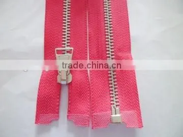 5# metal zipper aluminum zipper teeth zipper open end zipper with auto-lock zipper slider jacket zipper