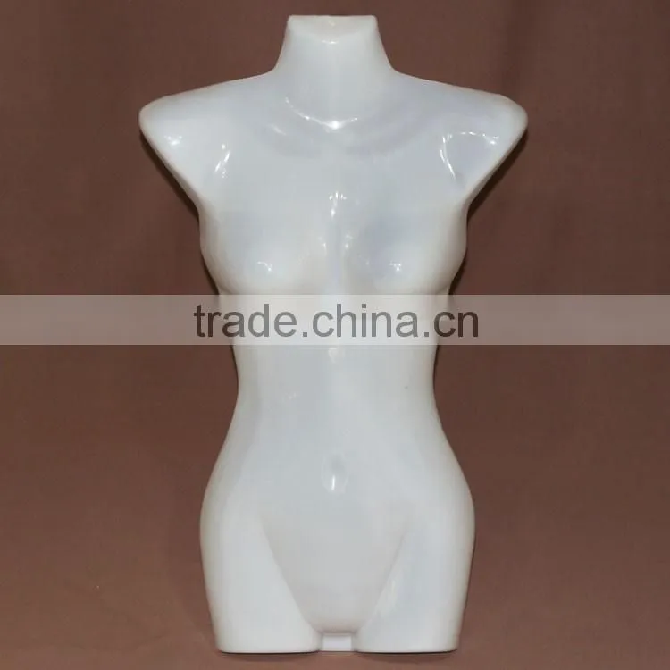 Headless plastic female half body hanging scale mannequin dress form