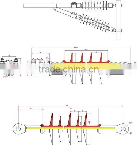polymer 25kV railway traction insulators