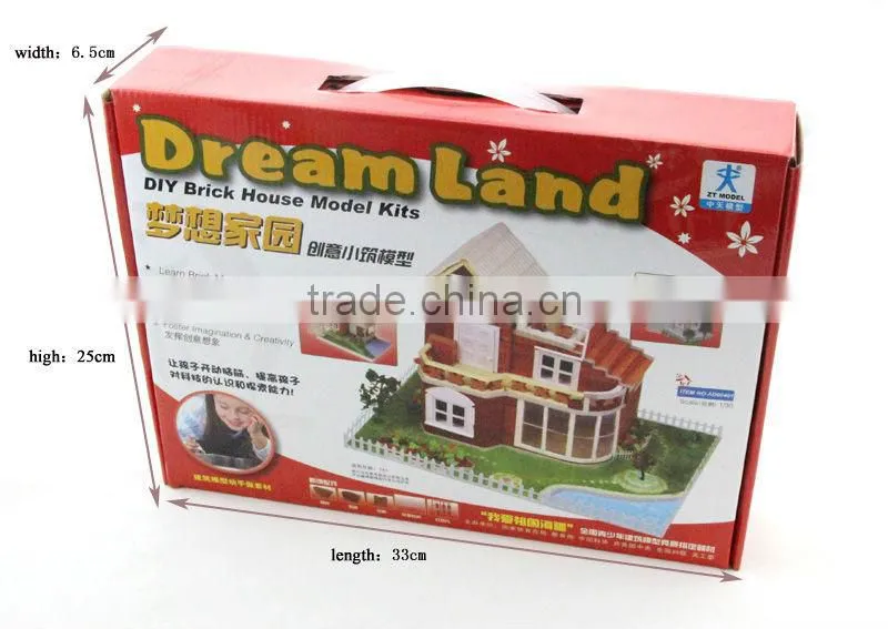 Dream Land DIY Brick House Model Kits Educational Brain Model