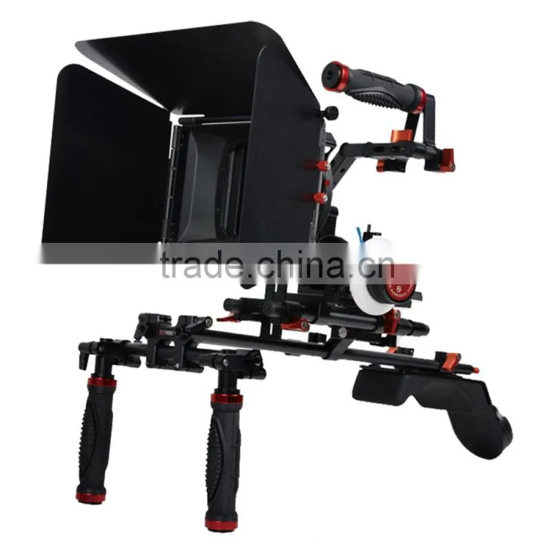 SUNRISE DSLR Shoulder rig DSLR camera rig+ Matte Box+ C shape Handle