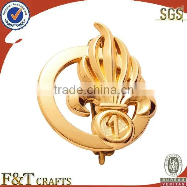high quality 3D custom made metal bullion badges
