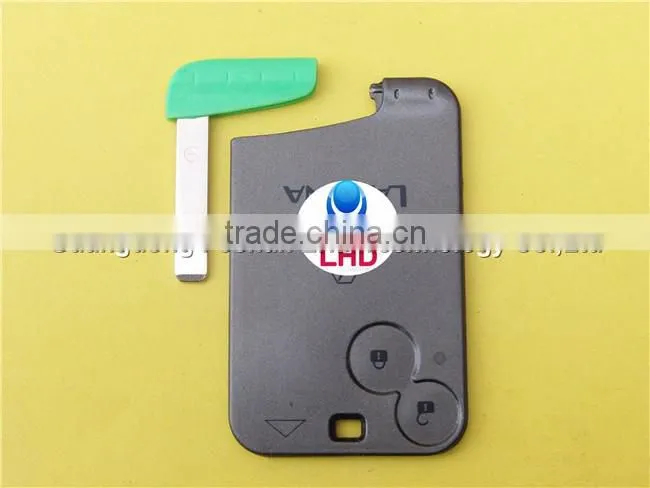 Remote Key case for Renault Laguna Smart Card 2 Button key shell with Insert small key blade