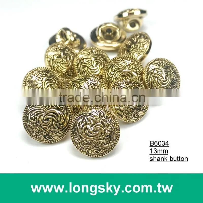 (#B6025/13mm) antique silver star pattern plastic abs button for stylish men clothing
