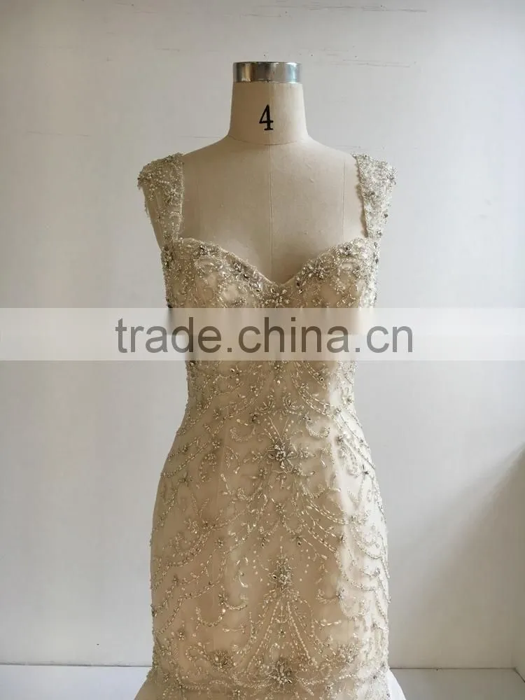 Guangzhou Factory Real Sample Latest Alibaba china custom made wedding dress