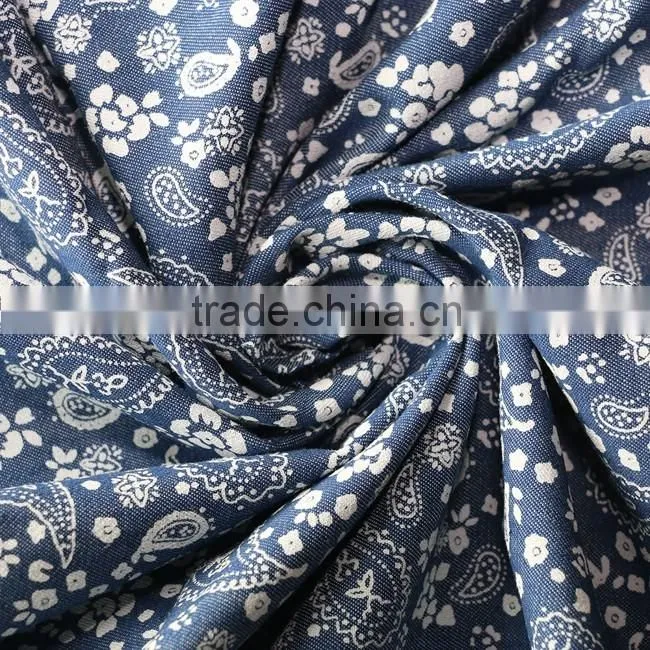 polyester cotton pigment printing denim fabric prices denim shirting fabric printed denim fabric