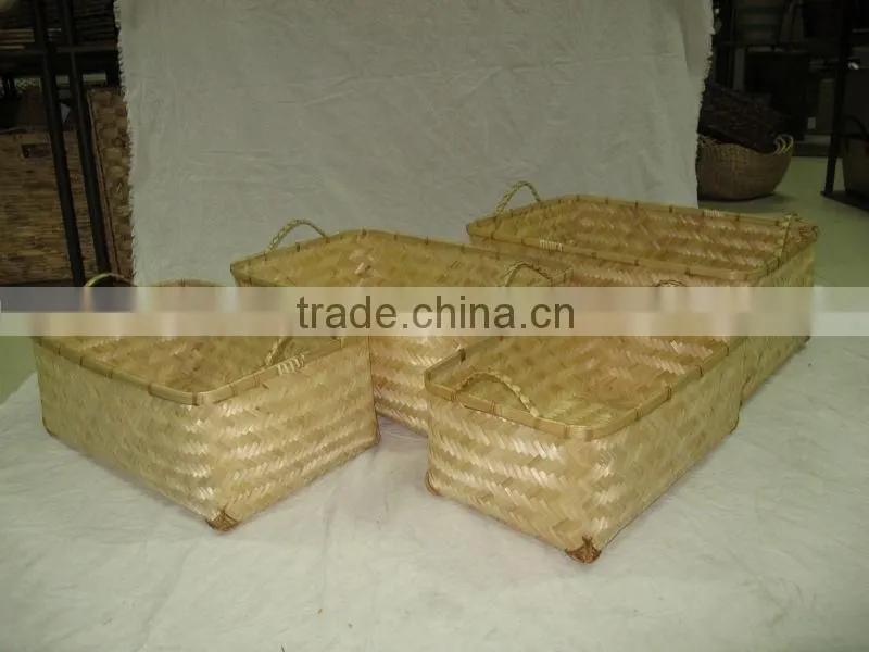 2015 New Product Rectangle Water Hyacinth Basket for Home Decoration and Furniture