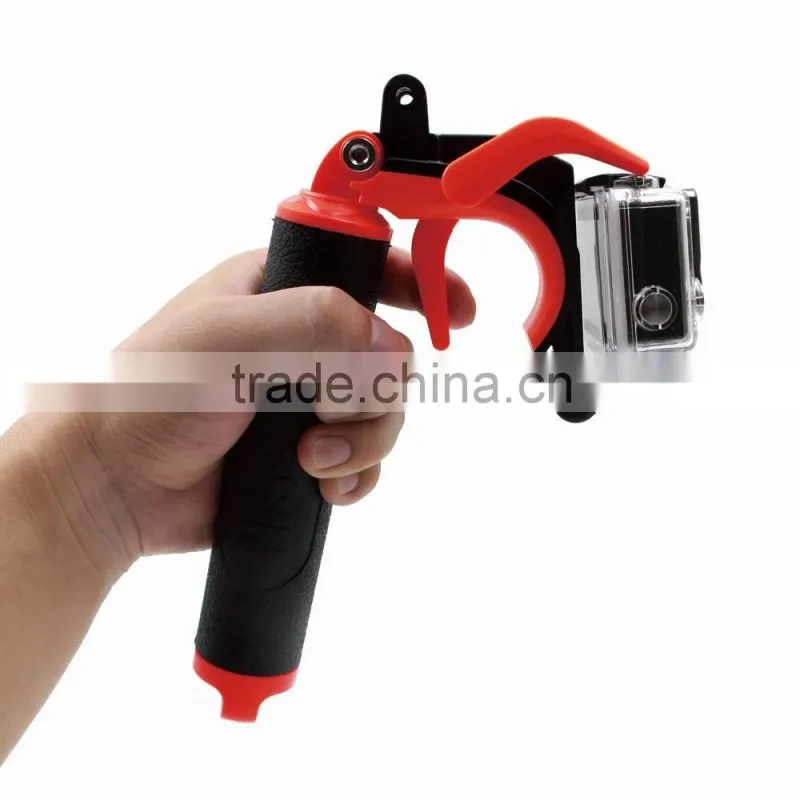 Telesin New Floating bobber grip handle with pistol trigger and cellphone clip for Go Pro, Xiaomi and SJCAM cameras