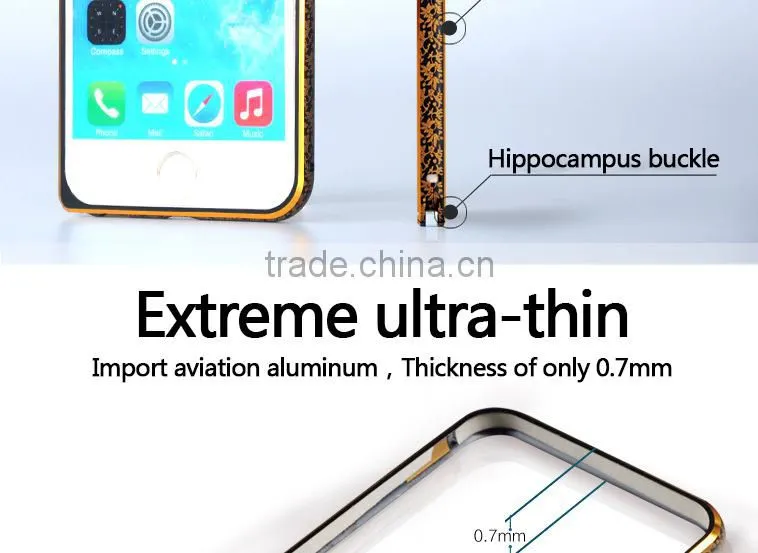 new arrival flower metal phone case for iphone 6 from China