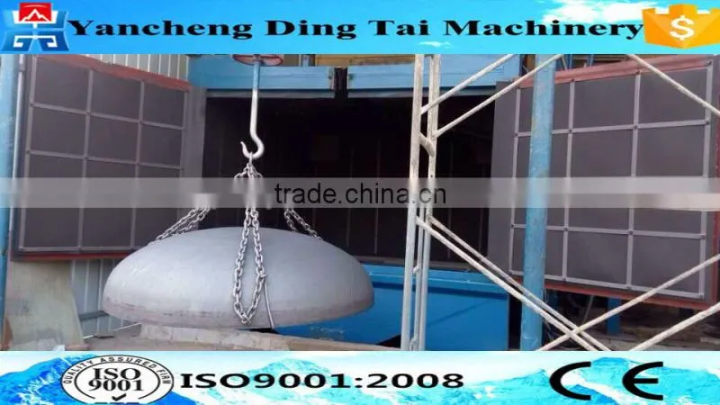Dish head sandblasting machine