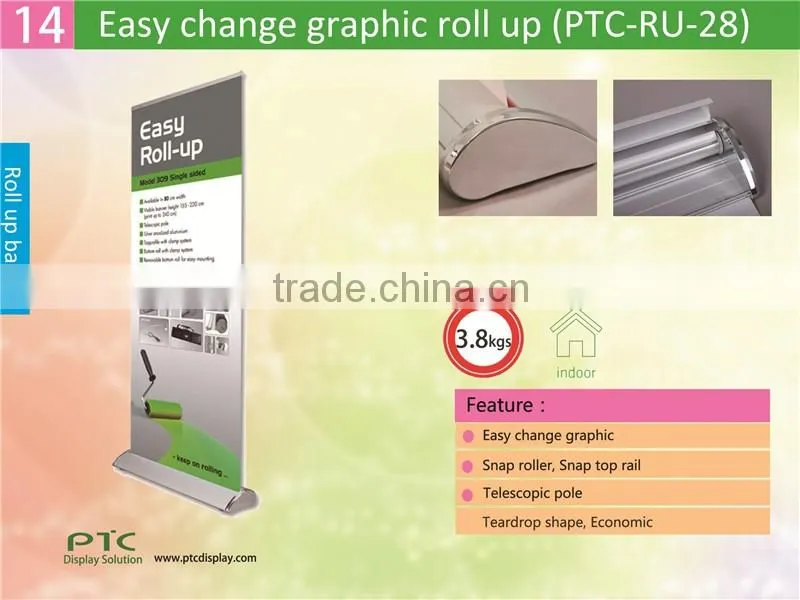 Retractable banner stand