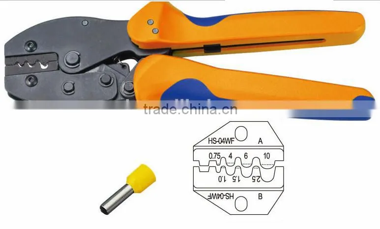 Ratchet Crimping Tool for crimping end ferrule 1-6.0mm2 (UTLE-04WF) cable sleeve hand crimping tool