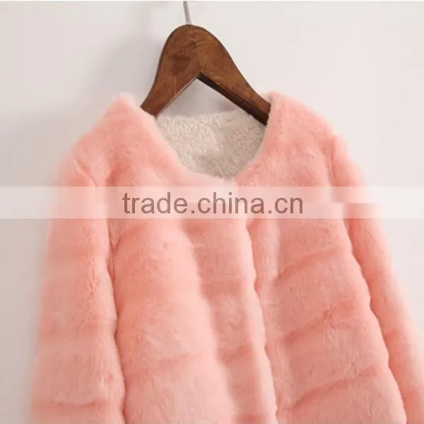 girls wholesale pink fur jacket, fur lined jacket
