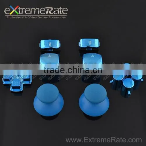 New Arrival chrome blue Buttons with thunmsticks For PS3 Controller Cheap Price