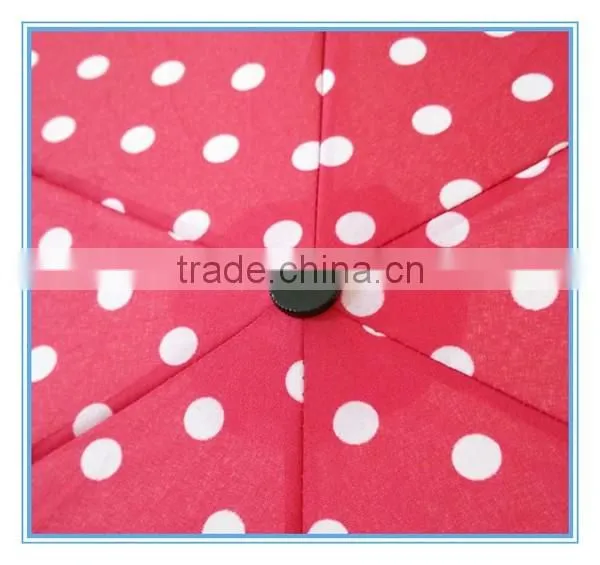 19"*6K 3 Fold Dots Mini Umbrella, Cute Pencil Umbrella, Special Umbrella
