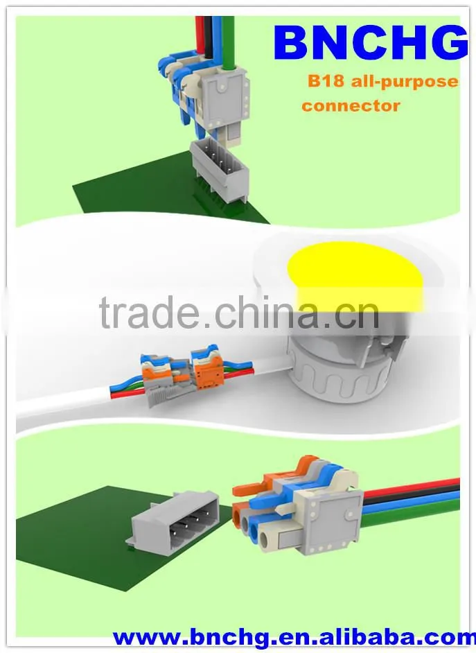 NEW pcb block terminals with button for fixing rail board 600V 17A