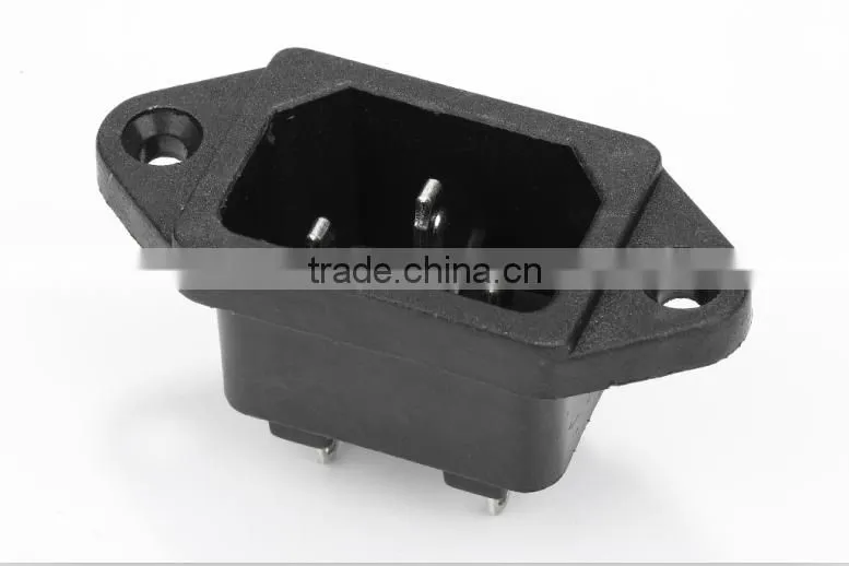 new products black AC socket 3 pin universal socket