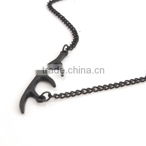 animal jewellery antler cheap chunky necklace, deer antler necklace