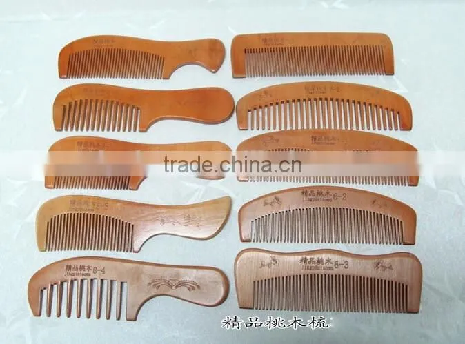 Hottest keep healthy personalized wide tooth natural wooden hair brush comb