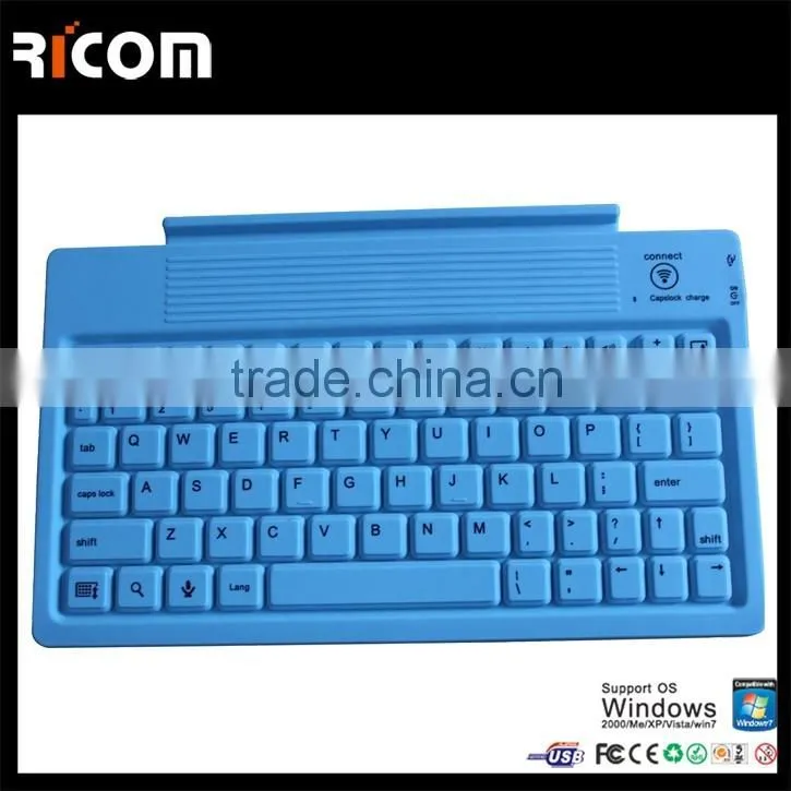 Waterproof Foldable 76 Keys Bluetooth Silicone Keyboard for Ipad and Tablet---SKB-211B--Shenzhen Ricom