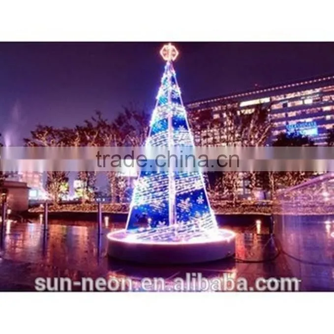 Hot sale lighted christmas cone tree nice design big outdoor decorated christmas trees for sale