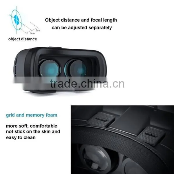 Fashion virtual reality 3D glasses vr case, 2nd generation headset VR box 2.0 google cardboard