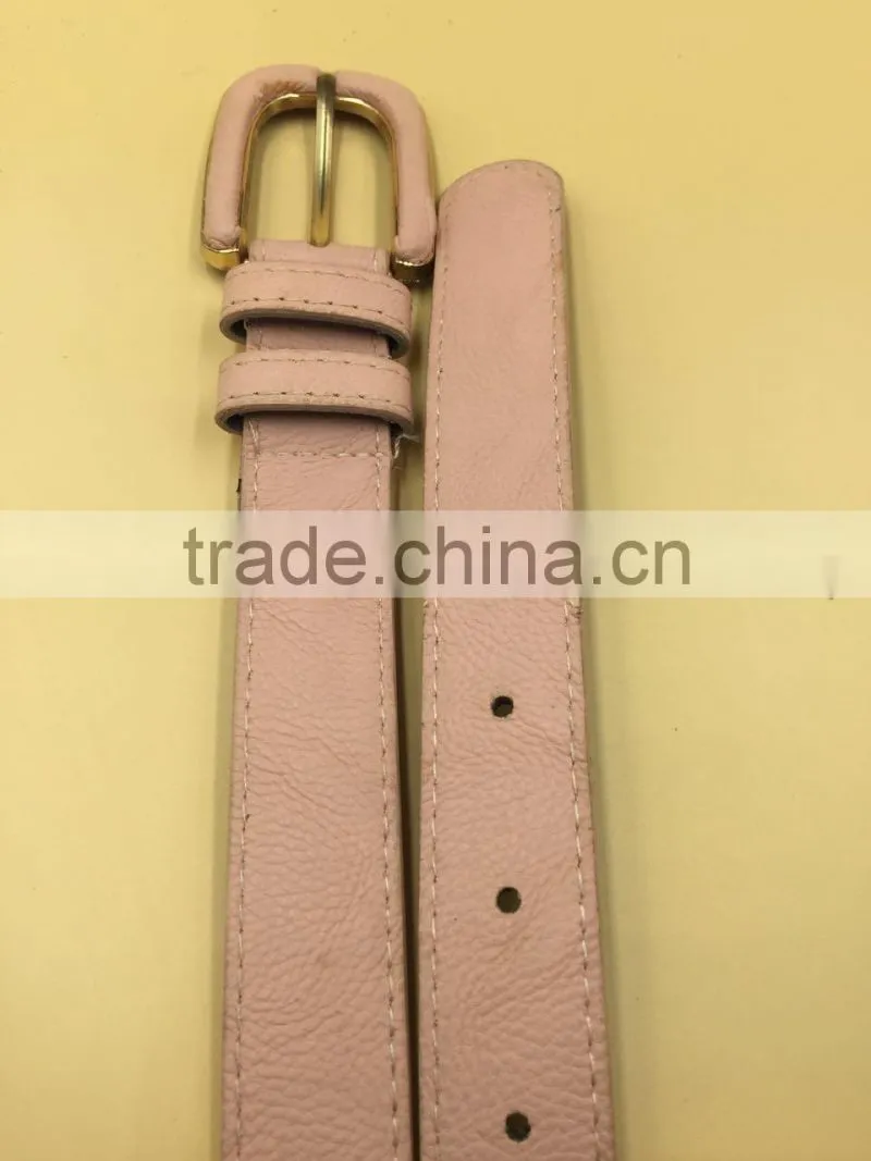 Covered button buckle belt with stitching