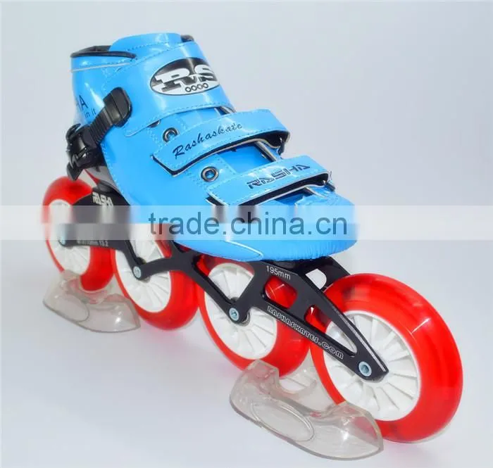 Professional Carbon shell Speed skating shoes skate blue color skating shoes heat mouldable red color Inline Skate wheels