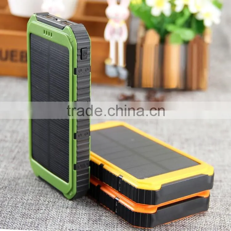 2016 new model solar power bank , universal portable solar power bank with dual output
