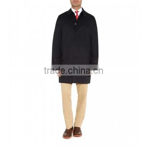 2014 new arriving black 100% cashmere mens overcoat