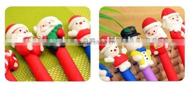 wholesale Christmas ball pens with Santa claus, hot selling pens.