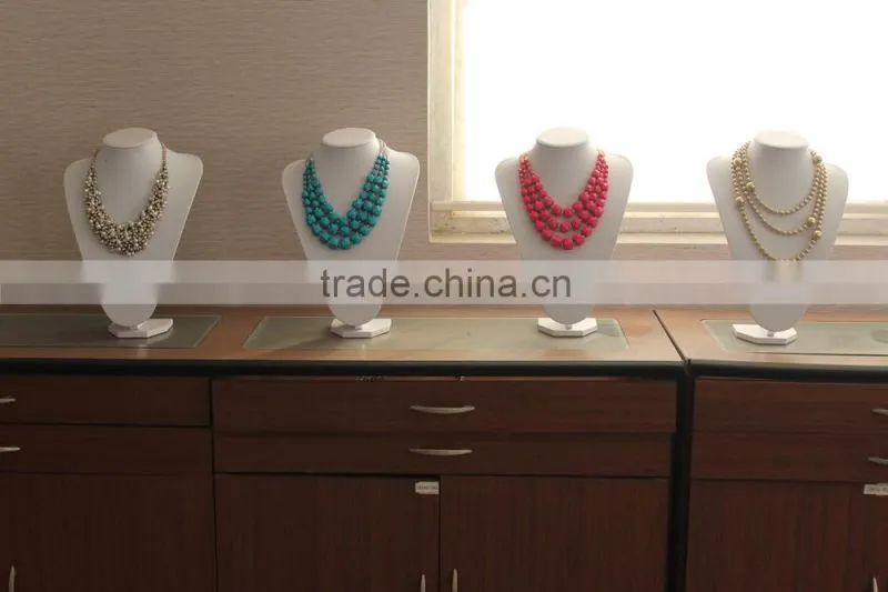 Cheap price white gold plated jewelry, fashionable design jewerly flower crystal necklace