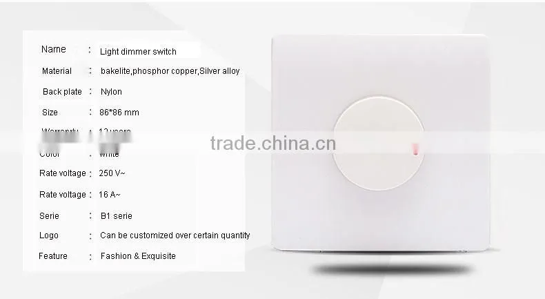British Standard Electrical Light dimmer Switch