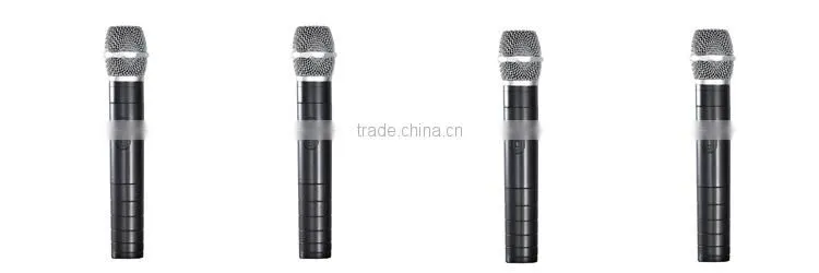 Professional UHF dual channel wireless microphone system