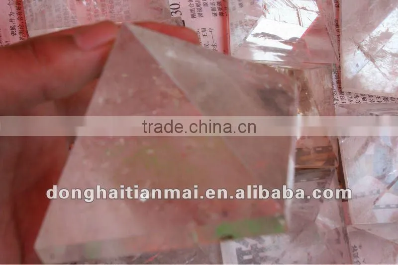 Natural Rock Clear Quartz Crystal Pyramid/HEALING PYRAMID
