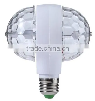360 degree double side 6w rgb rotating stage light led