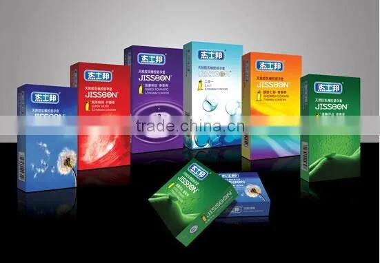 China best price printed laser condom packaging boxes
