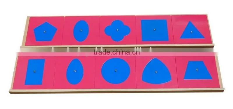 Wooden teaching toys for montessori metal insets with 2 Stands