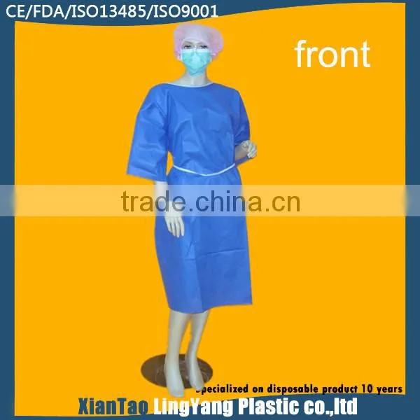 Colorful Disposable Nonwoven Dental Hospital Gown
