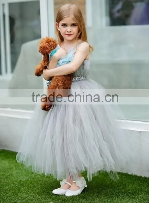 2015 Europe market long lace baby party dress wholesale price sleeveless kids girl tutu dress tutu skirt