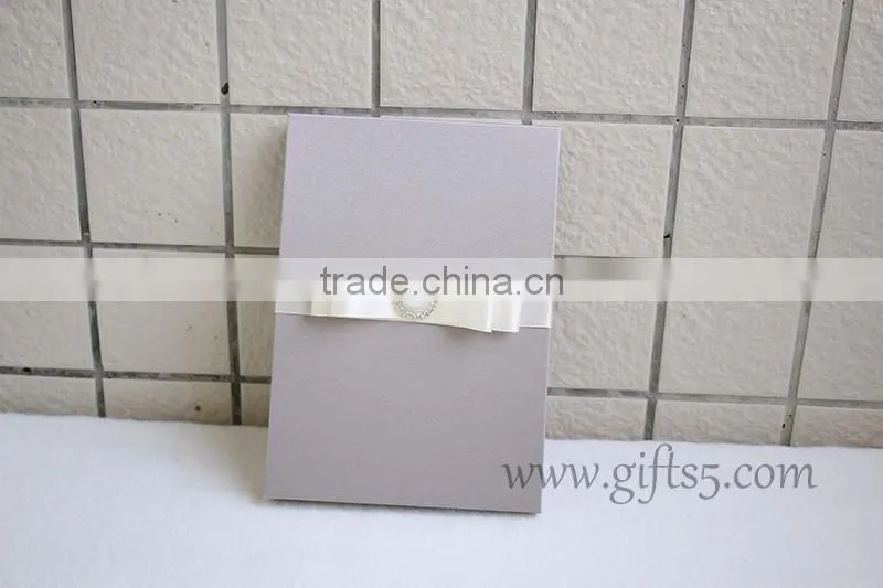 Custom Handmade Luxury wedding invitation box with ribbon