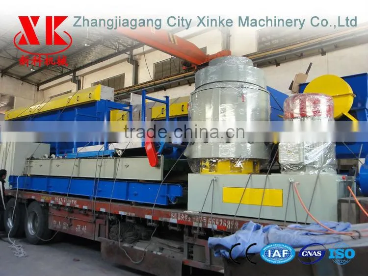 Plastic recycling sink float separating washing tank