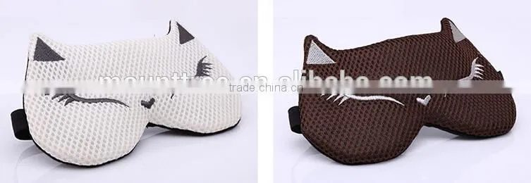 Fashion Design Eye Shade Fox Shape Remove Dark Circles Steam Warm Sleeping Eye Mask with gel ice pack