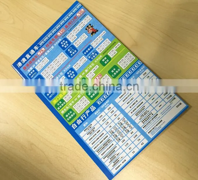 high quality coated paper folding custom header cards