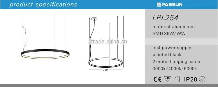 zhongshan passun high quality 36w led pendant light