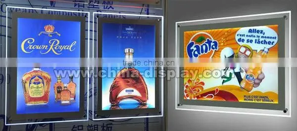 2016 innovative customize crystal acrylic led light box signs