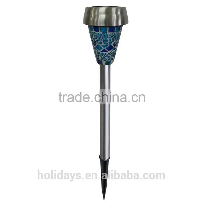 H40cm Mosaic Border Stainless Steel Solar Garden Light Garden for Decoration Christmas Gift