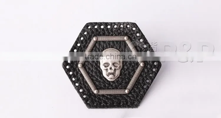 The skull metal label for the jeans
