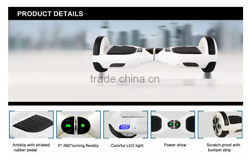 6.5inch free shipping mini hoverboard 10km/h new shape scooter two wheels self balancing wheels